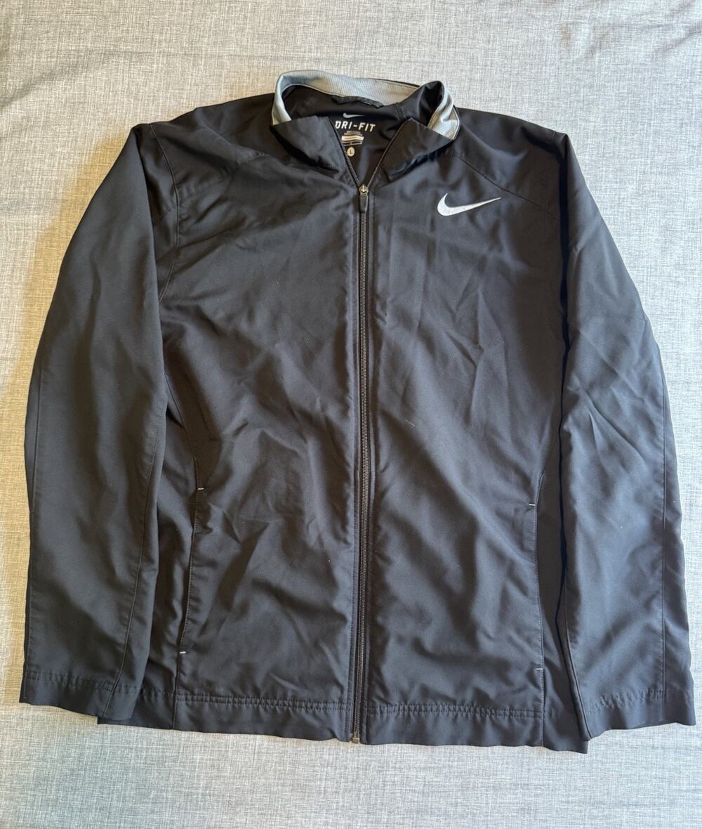 Nike Men's L Dri-FIT Team Woven Training Jacket Full Zip Black 688493-010